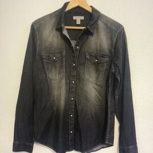 Men's Black Denim Shirt